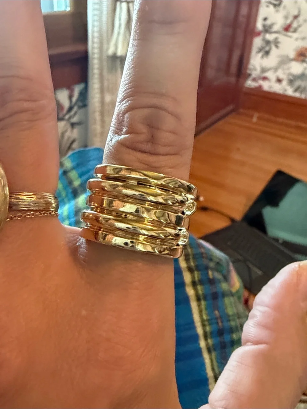 Jennifer Fisher Multi Stack Ring Size 10 Gold Plated